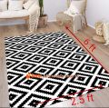 Floor Mat for Indoor Outdoor Rug 2.5ft by 6ft , Chitai Mat , High quality Stylish Floor Rug black and white square. 