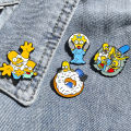 8Pcs Simpsons Family Homer Marge Bart Lisa Maggie Enamel Pins Cartoon Character Brooches for Backpacks Badges Fashion Jewelry. 
