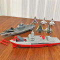 Aircraft carrier battle plan launchable fighter with 6pcs children  combat children boy toys Christmas . 