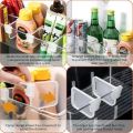 12pcs Adjustable Fridge Dividers Multi-functional Refrigerator Side Door Separator Storage Partition for Organizing Freezer Compartments.