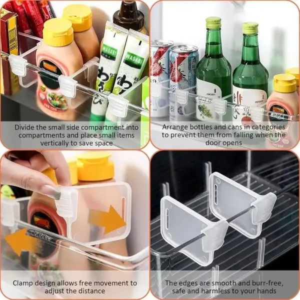 12pcs%20Adjustable%20Fridge%20Dividers%20Multi-functional%20Refrigerator%20Side%20Door%20Separator%20Storage%20Partition%20for%20Organizing%20Freezer%20Compartments%20-%20Image%202