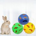 1pc Random Color Interesting Puzzle Toy Carrot Printed Ball Pet Feed Dispenser Toy Slow Feed for Small Pet Cat Rabbits Hamsters. 