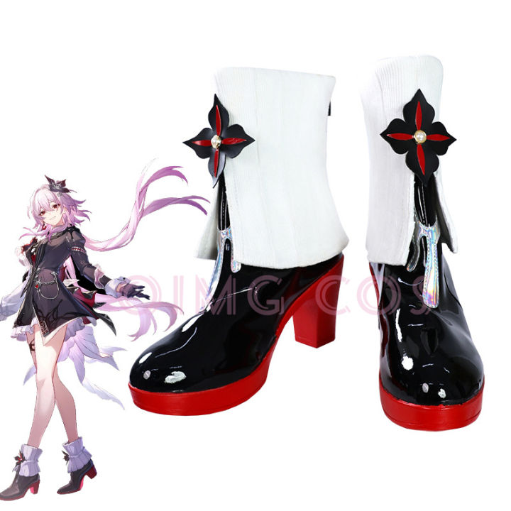 Honkai Star Rail Evernight Cosplay Shoes Anime Chinese Style Halloween Women  March Game 7th