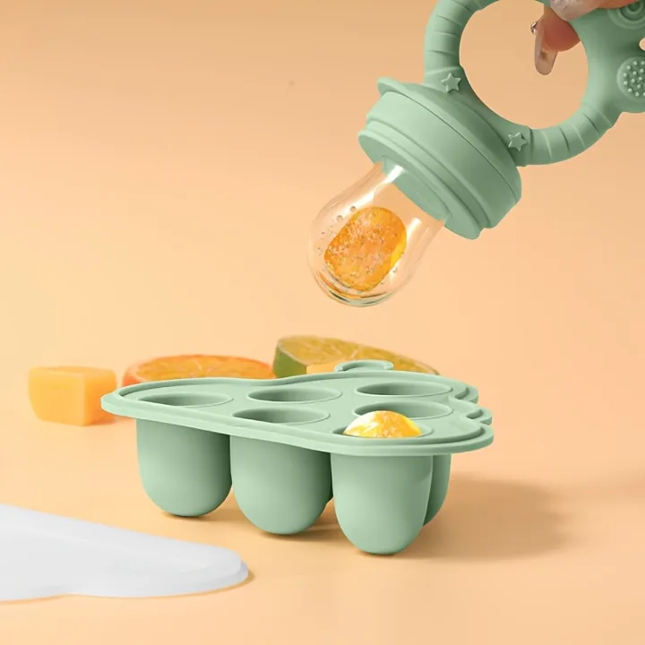 2pcs%20Baby%20Feeding%20Set:%20Baby%20Fruit%20Feeder%20with%20Freezer%20Mold%20with%20Lid,%20Silicone%20Food%20Tray%20Feeder,%20Breast%20Milk%20Teething%20Feeding%20Set%20-%20Image%203
