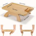 Bamboo Sofa Armrest Tray with Phone Holder Foldable Space Saving Side Table for Snacks Drink Coffee Perfect for Dorms Home Decor. 