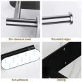 Wall Mount Toilet Towel Paper Holder Adhesive Black Silver Kitchen Roll Paper Stand Hanging Napkin Rack Bathroom Accessories WC.