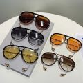 GM LUMIAS Oversized Pilot Sunglasses New in Fashion Double Bridge Gradient Sun Glasses Women Trendy Luxury Brand Design Shades.