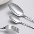 4/6/16/24pcs Stainless steel silver knife, fork and spoon tableware set Royal high-end tableware Suitable for family hotel party. 