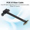 PCIE X1 Riser Cable 90 Degree Right Angle 8Gbps PCIe 3.0 X1 to X1 Extension Cable PCI Express 1x Riser Card Ribbon Extender. 