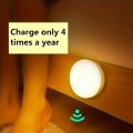 1pc Motion Sensor Night Light - Wireless LED Detector Lamp for Bedroom, Staircase, Closet, and Room Decor-. 