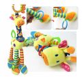 Adorable Giraffe Mobile Bell: Soothing Plush + Teething Toy for Calming Babies. 