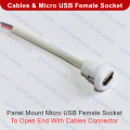 15pcs Panel Mount Micro USB Female Socket To Open End With Cables Connector DIY Better Smart Work. 