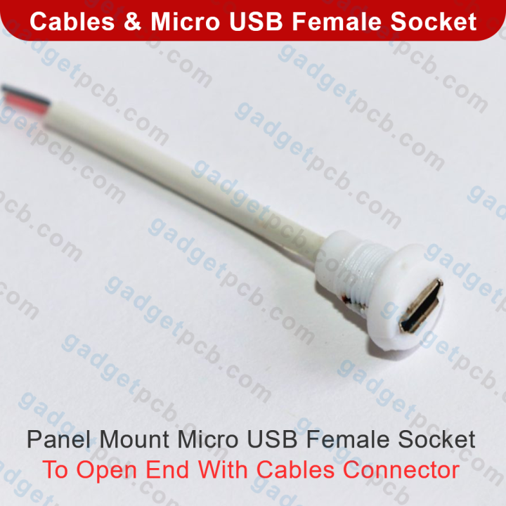 15pcs%20CABLES%20With%20MICRO%20USB%20FEMALE%20Socket%20Panel%20Mount%20Micro%20USB%20Female%20Socket%20To%20Open%20End%20With%20Cables%20Connector%20-%20Image%205