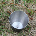 4pcs Outdoor Travel Cups Set Camping Tableware Stainless Steel Cup with PU Leather Portable Coffee Wine Beer Whisky Cup.