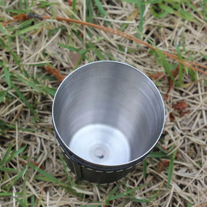 4pcs%20Outdoor%20Travel%20Cups%20Set%20Camping%20Tableware%20Stainless%20Steel%20Cup%20with%20PU%20Leather%20Portable%20Coffee%20Wine%20Beer%20Whisky%20Cup%20-%20Image%206