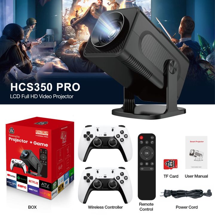 HCS350%20MAX%20&%20PRO%20Game%20Combo%20Projector%20with%20Controllers%20Native%20720P%20support%204K%20Android%2011%20Wifi6%20BT5.0%20Home%20theater%20Game%20projector%20for%20home%20-%20Image%2010