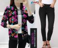 Women print jacket + jeans

Fabric lilan with jarsy border
Best For Winters. 