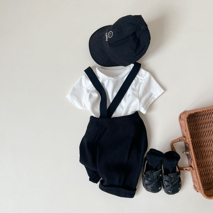 Summer%20Korean%20UNITIM%20Baby%20Boys%202PCS%20Clothes%20Set%20Cotton%20Short%20Sleeve%20T-shirts%20Strap%20Thin%20Shorts%20Suit%20Infant%20Boys%20Outfits%20-%20Image%203