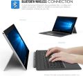 MoKo Type Cover Fit Microsoft Surface Pro 7 Plus/Pro 7/ Pro 6/ Pro 5/Pro 4/Pro 3, Ultra-Slim Wireless Bluetooth Tablet Computer Keyboard with Trackpad, 7-Color LED Backlit, Rechargeable Battery, Gray. 