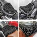 Motorcycle Honeycomb Gel Seat Cushion 3D Mesh Fabric Comfort Autobike Decompression Cover Shock Absorbing Relief Cushions. 