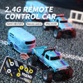 1/64 RC Car 2.4G Remote Control Mini Speed Off-road Climbing Car Alloy Desktop Vehicle with LED Light Toy for Kids Small . 