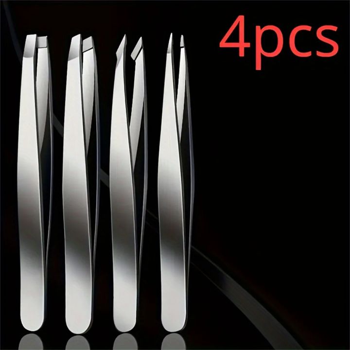 1/4%20pcs%20Eyebrow%20Tweezers%20Set%20Stainless%20Steel%20Eyebrow%20Forceps%20Professional%20Beauty%20Tool%20Set%20For%20Facial%20Hair%20Inward%20Growing%20women%20-%20Image%203