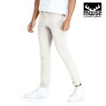 Moose Slim Fit Chino Pants For Men – White Sand Classic Comfort Wear. 