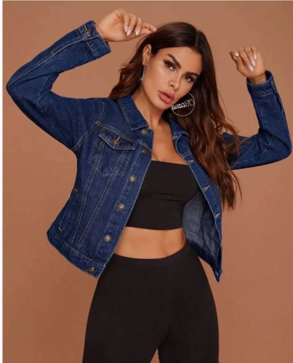 CLOTHING%20Cropped%20Raw%20Edge%20Denim%20Jacket%20-%20Image%202