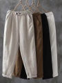 Fashion Cotton Linen Women Pants Casual High Waisted Thin Pants Elegant Loose Long Harun Pant Plus Size Women's Clothing 5565. 