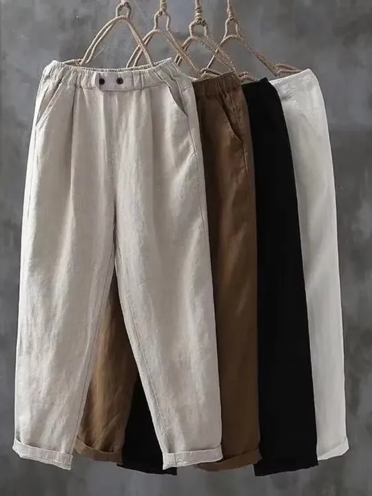 Fashion%20Cotton%20Linen%20Women%20Pants%20Casual%20High%20Waisted%20Thin%20Pants%20Elegant%20Loose%20Long%20Harun%20Pant%20Plus%20Size%20Women's%20Clothing%205565%20-%20Image%202