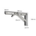 Motorhome Silver Finish Thickened Stainless Steel Mini Folding Table Car Accessories Campervan Folding Bracket Table Shelf.