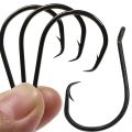 50pcs Premium Carbon Steel Octopus Circle Hooks for Saltwater Fishing, Sizes 1#-10/0.