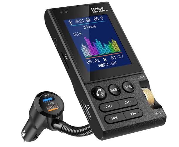 Nulaxy Bluetooth FM Transmitter – KM20 – 1.8 Inch Color Scre