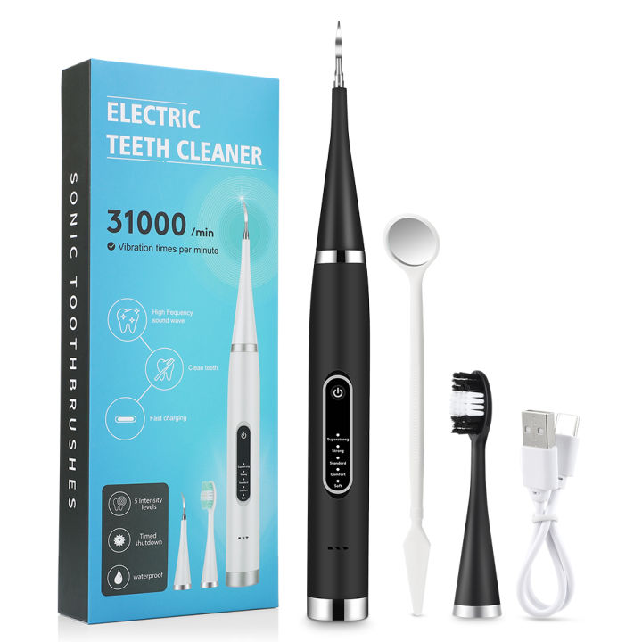 Electric Sonic Vibration Dental Scaler Teeth Whitening Plaque Calculus ...