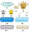 Birthday Decorations for Boys - 59 Pcs Happy Birthday Decoration Items for Husband | Blue Birthday Decorations for Boys | Blue Balloons for Birthday Decorations | Birthday Decoration Items. 