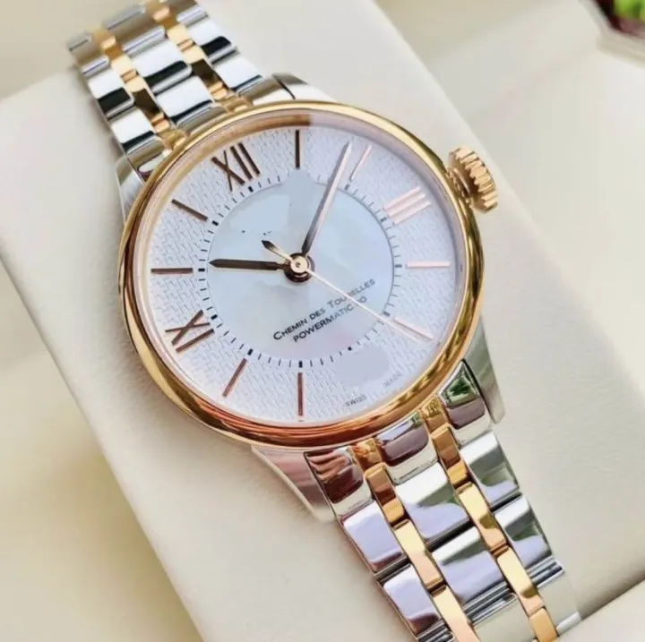 New Stainless Steel Watch Chain Quartz Analog Luxury Wrist Watches For Men Gents Boys Black White