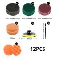 12pcs, Drill Brush Attachment Set, Power Cleaning Scrub Brush And Scrub Sponge, For Grout Floor, Tile, Bathroom, Kitchen. 