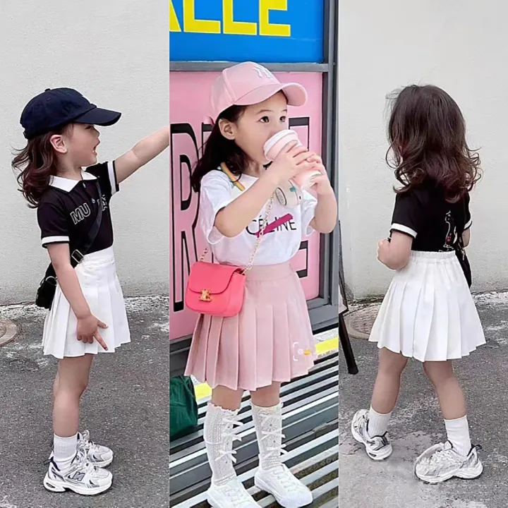 Teen%20Girl%20Summer%20Dress%20Kids%20Fashion%20Solid%20Color%20Pleated%20High%20Waist%20A-Line%20Skirt%20Children%20Casual%20Elastic%20Waist%20Mini%20Skirt%20Bottoms%20-%20Image%206