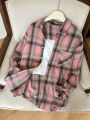 Plaid Shirt for Women Button Down Long Sleeve Collared Check Shirt Jacket Schoolgirl Casual Weekend Outfit Spring Summer 2026. 