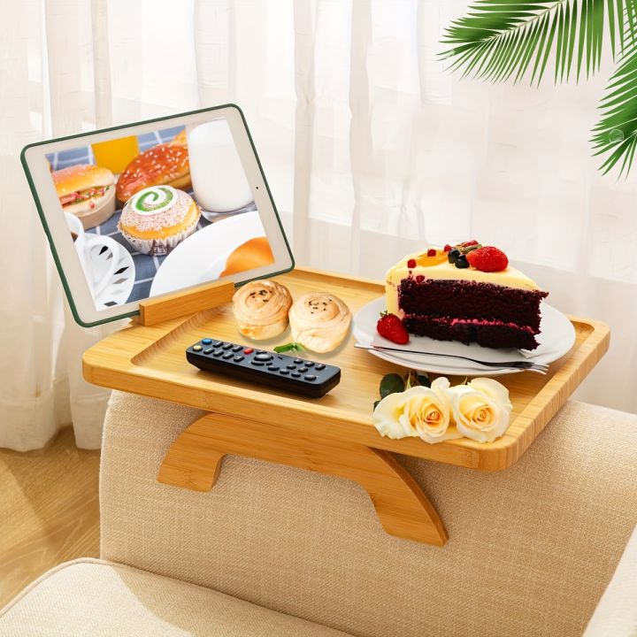 Bamboo%20Sofa%20Armrest%20Tray%20with%20Phone%20Holder%20Foldable%20Space%20Saving%20Side%20Table%20for%20Snacks%20Drink%20Coffee%20Perfect%20for%20Dorms%20Home%20Decor%20-%20Image%202