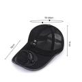 Solar USB Charging Fan Baseball Cap UPF50+ Sun Protection Breathable Mesh Hat with Cooling Fan for Outdoor Fishing Hiking.