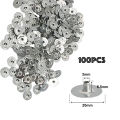 100PCS Candle Wick Tabs Metal Sustainer Tabs Multi-Purpose Candle Wick Base 20/16/14/12.5mm for Wide Variety Wicks Candle DIY. 