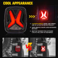 Car Rear LED Tail Lights For Jeep Wrangler CJ TJ YJ 1998-2006 Universal "X"Shape Design Smoked 12v Drl Modified Brake Tail lamp. 
