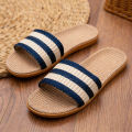 Summer Men Slippers AntiSlip Home Slippers Lightweight Shoes Men Indoor Linen Slippers Soft Shoes Bedroom Slippers Plus Size.