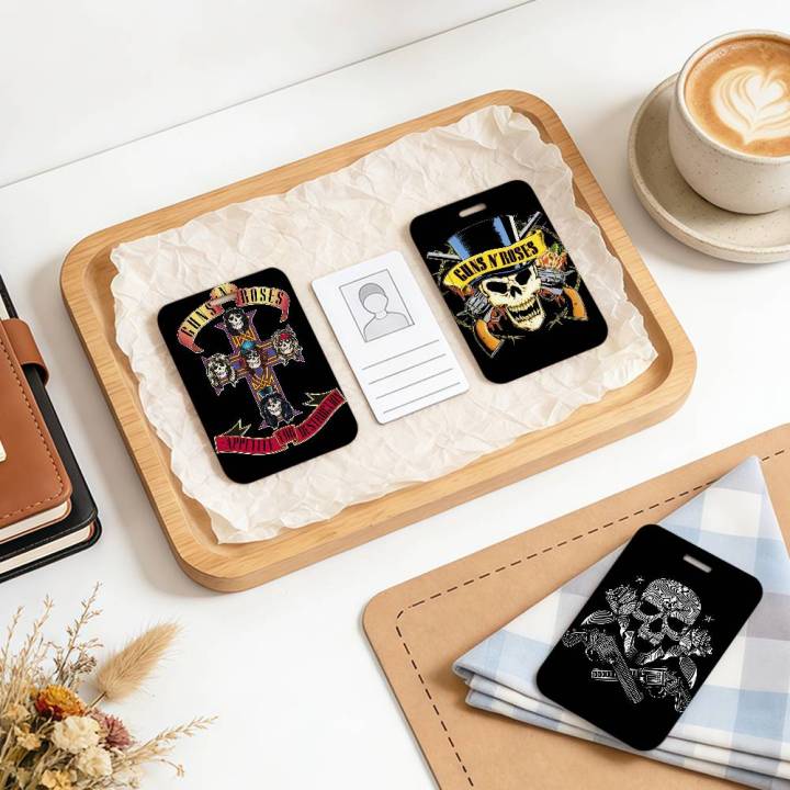 G- Band R-rosess Black Nylon Lanyard Card Holder Set ID Preventing Loss ...