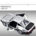 1/36 Scale Porsche 911 Turbo Toy Car Model Alloy Diecast Retro Racing with Pull Back Scale Model Car Toy for Boy Gift Collection. 
