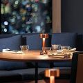 Golden LED Desk Lamp with Touch Sensor - 3 Light Modes, Dimmable, and USB Rechargeable. 