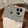 iPhone 15 pro Max natural titanium colour magsafe clear case. 
