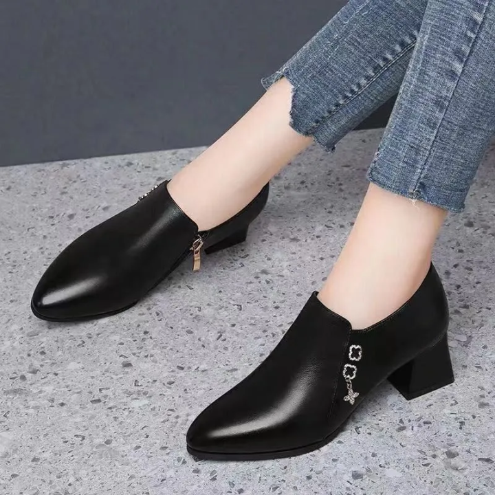 Botas%20Femininas%20Women%20Cute%20Black%20Patent%20Leather%20Comfort%20Slip%20on%20Ankle%20Heel%20Boots%20Lady%20Cool%20Spring%20Autumn%20Elegant%20Heel%20Shoes%20A242%20-%20Image%205