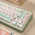 135 Keys Cute Pig keycaps MOA Profile PBT Round Green Keycap Sets for MX Mechanical Keyboard Keycaps. 